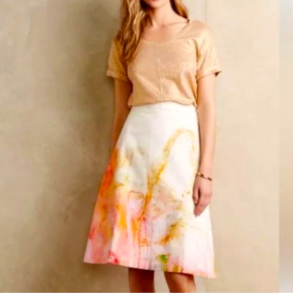 NWOT Anthropologie Claire Desjardins Painters Palette A-line Artist Skirt